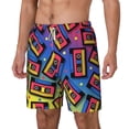 thumbnail image 2 of Uemuo Vintage Audio Cassettes Pattern Mens Swim Trunks Quick Dry Board Shorts with Mesh Lining, Stretch Beach Shorts Quick Dry No-Chafing Board Shorts-3X-Large, 2 of 9
