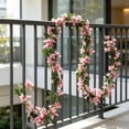 thumbnail image 4 of Faux Bougainvillea Hanging Garland, Pink Silk-Like Vine for Patio and Garden Wall Decor, 4 of 6