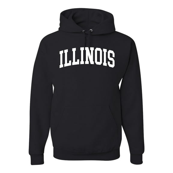 Wild Bobby State of Illinois College Style Unisex Hoodie Sweatshirt