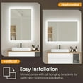 thumbnail image 2 of Altair Aurora Frameless Anti-Fog Dimmable LED Vanity Mirror, 3 Sizes, 2 of 11