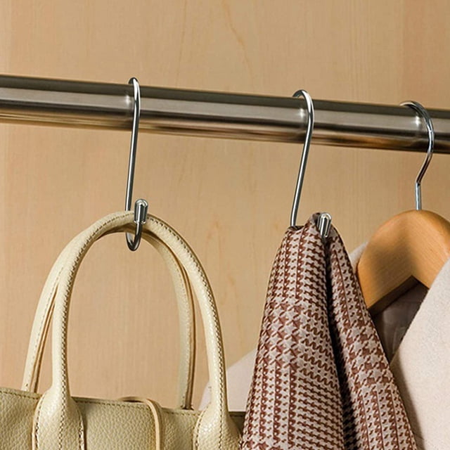 CRAFTHROU 10Ud Colgadores De Acero Inoxidable En S Para Ropa Y Accesorios