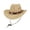 Beige, variant on Kids Outdoor Cowboy Hat for Children Classic Western Style Sun Hat with Woven Cord and Wind Design