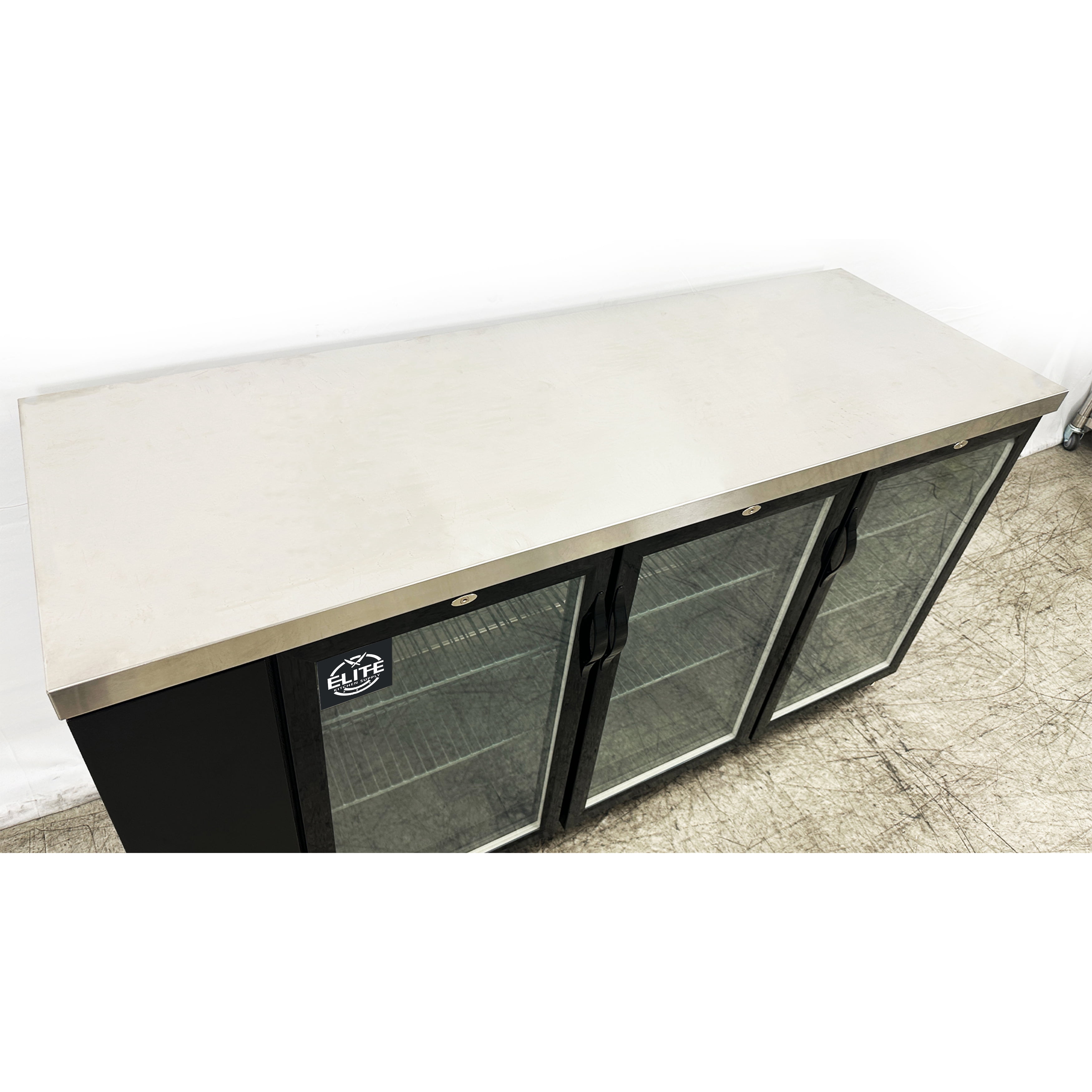 72 in. 3 Glass Door Commercial Back Bar Cooler, 19.5 Cu.Ft Beer Fridge, Under Counter Refrigerator
