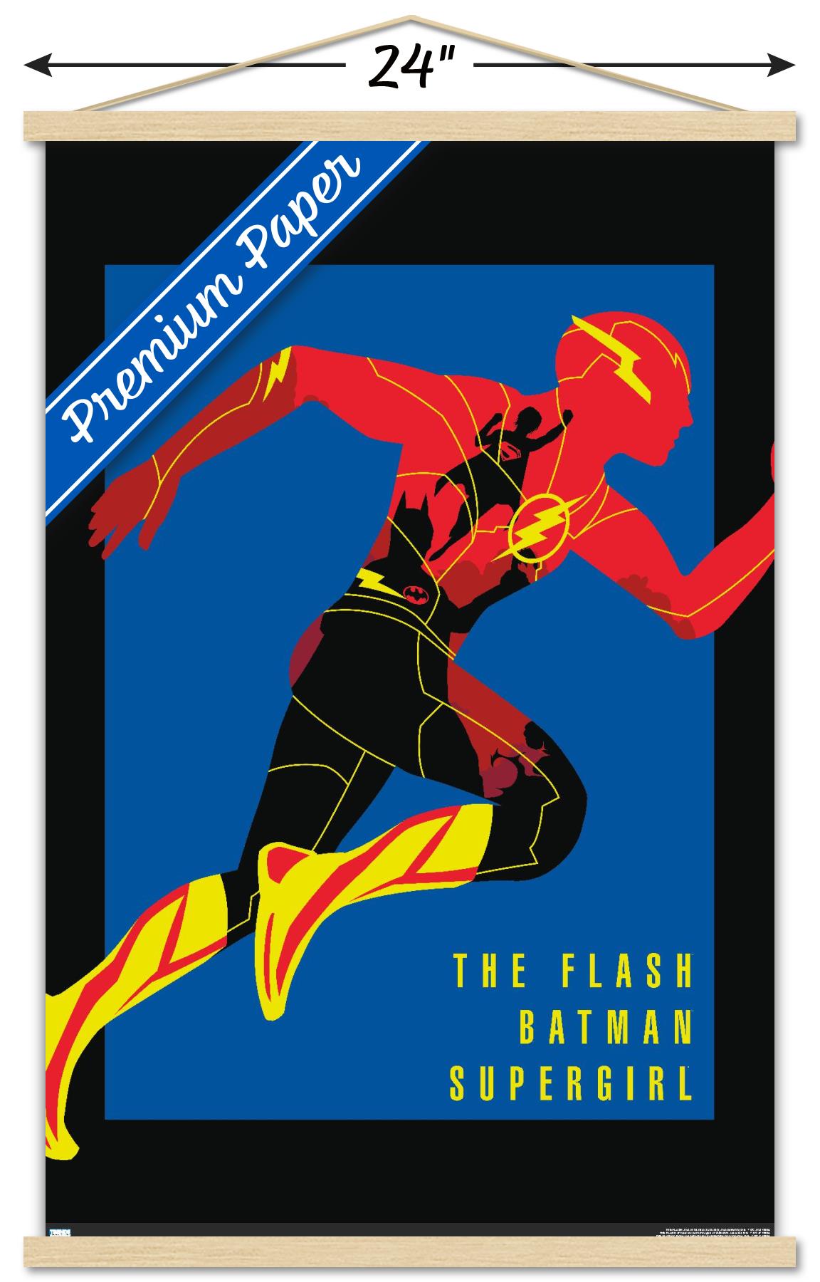 DC Comics Movie The Flash - Heroes Wall Poster with Magnetic Frame, 22.375" x 34"