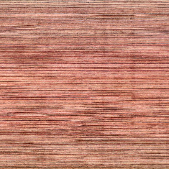 Ahgly Company Indoor Square Abstract Red Abstract Area Rugs, 5' Square