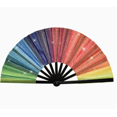 thumbnail image 2 of Glow Rave Hand Fan - Silk Fabric, Portable, for Parties/Weddings/Concerts, 2 of 7