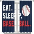 thumbnail image 2 of Baseball Wall Decor - Red Baseball Texture Curtains, 42x63 Inch, Blackout Insulation, Suitable for Children & Teens, Boys Sports Theme, 2 of 6