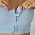 thumbnail image 6 of WCMZJ Women's Sports Bra Wireless Post Surgery Bra Zip Front with Removable Pads Yoga Bra for Workout Fitness, 6 of 9