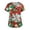 Z#-12Red, variant on JULMCOMO Scrub Tops Women Clearance Soft Tropical Floral Graphic Short Sleeve Women Scrubs Trendy V Neck Nurse Working Uniform Medical Workwear Tee with Pocket Cyan M