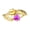 Style Two（Geometric Amethyst）, variant on Distinctive 14K Gold Over S925 Amethyst Court Style & Feather Ring, February Birthstone Elegance, Unique Amethyst Jewelry for Stylish Women