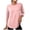 Pink, variant on Hurxie Women Tops 3 Pack 3/4 Sleeve Crewneck Cute Basics Tees Casual Fashion Summer Spring T Shirts Business Work Tee Top Black,L