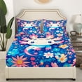 thumbnail image 2 of Cute Axolotl Bed Sheets Full Size Animal Theme Fitted Sheet Fantasy Blue Bed Set Blue Axolotl Pattern Bedding Sets Cartoon Ocean Animal Axolotl Bedding（No Top Sheet）, 2 of 5
