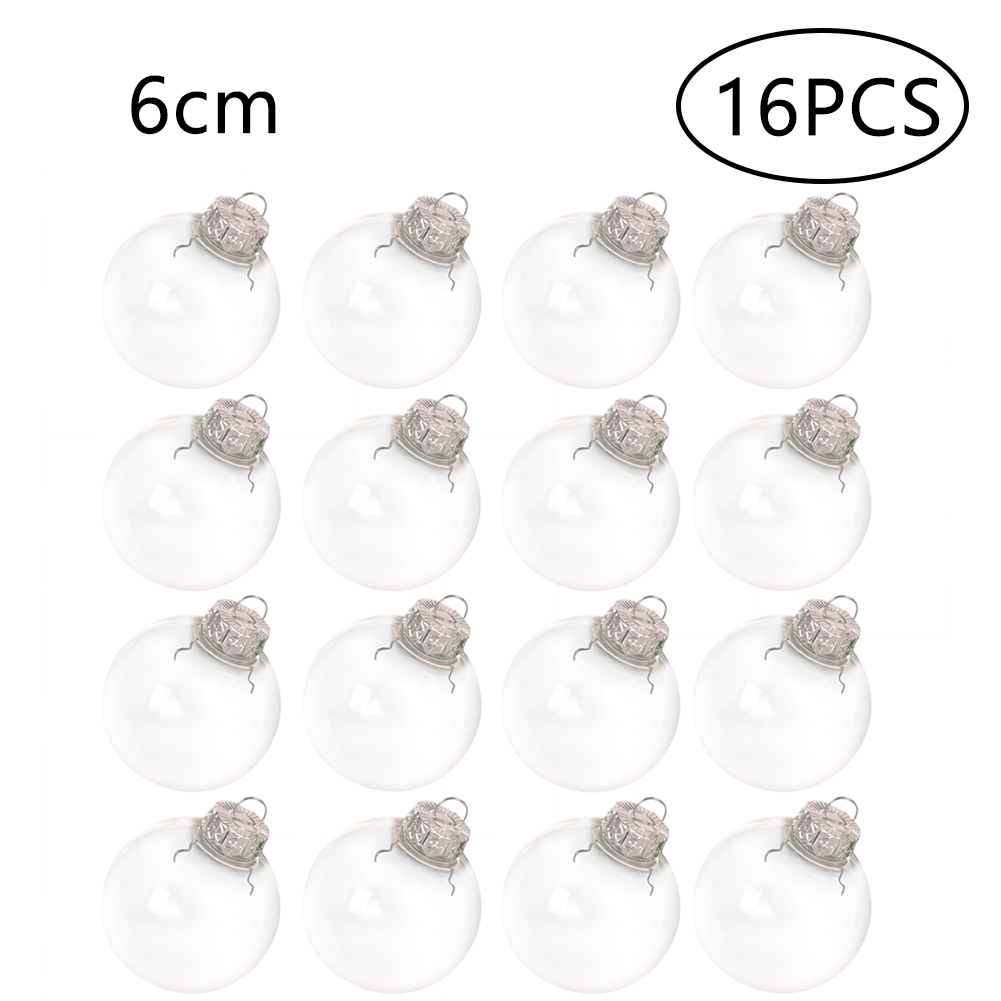 Clear Fillable OrnamentsShatterproof Transparent Plastic Craft