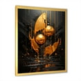 thumbnail image 2 of Designart "Spiral Graffiti Black and Gold Design IV" Abstract Framed Wall Art - Modern Gold Abstract Collages Living Room Framed Canvas Art, 2 of 6