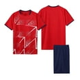 thumbnail image 4 of HOMADLES 2PC Teen Boys Short T-shirt and ElastIic Short Outfits Red 4 T, 4 of 5