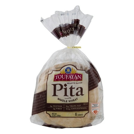 Toufayan Bakeries Pita Whole Wheat - 6 CT