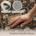 thumbnail image 6 of ODIKA 8'x10' Washable Area Rug Black Gold Floral Elegance with Ornate Borders Intricate Golden Florals on Base for King Size Bedroom Under Bed, Master Suite, Non-Shedding, Easy Care, 6 of 7