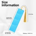thumbnail image 3 of Kdxio Sky Blue Glitter Print Metal Tassel Bookmarks,Perfect Gift for Art Lovers and Bookworms Metal Bookmarks for Women, 3 of 8