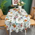 thumbnail image 3 of Spring Summer Floral Tablecloth Oval 60x84 Inch, Outdoor Tablecloth Vintage Birds Flower Table Cloth Decor for Dinner Party Picnic, 3 of 6