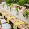 thumbnail image 3 of Yellow Cloth Napkins, Country French Rustic Buffalo Plaid Modern Art Washable and Reusable Dinner Napkins Set of 8, Table Napkin for Kitchen Party Birthday Wedding Hotel Housewarming 20"x20", 3 of 8