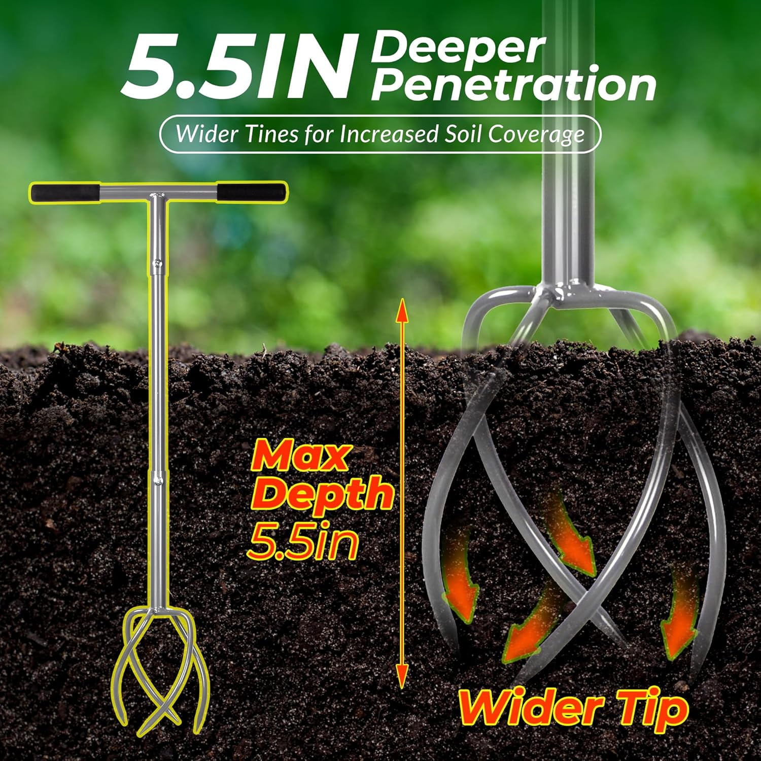 Walensee Twist Tiller for Garden, Claw Cultivator Tool