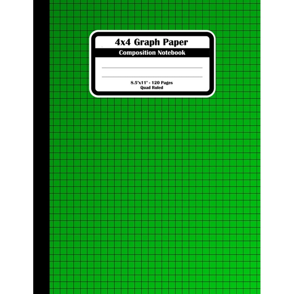 4x4 Graph Paper Composition Notebook : Square Grid or Quad Ruled Paper
