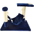 thumbnail image 6 of Sweekys Cat Tree Perch with Hammock Scratching Posts Activity Play 27.5 x 15.5 x 17 in, Blue, 6 of 8