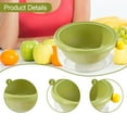 thumbnail image 6 of WeiLaiKeQi Kitchen Strainer Colander Bowl Berry Pasta Salad 2 in 1 Kitchen Colander Set Green 24x10.5cm, 6 of 9