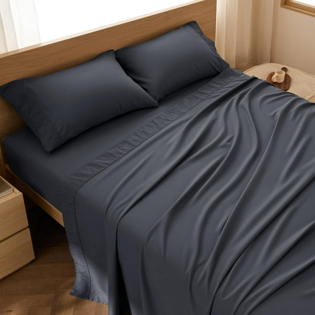 Queen Sheet Set Pieces Soft Queen Size Sheets Breathable & Cooling Hotel Luxury Easy Care Polyester Microfiber Bedding