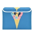 thumbnail image 7 of Yayeee Collapsible Storage Bin with Lid Fabric Closet Decorative Basket with Handles, Colorful Ice Cream Cat, 7 of 7
