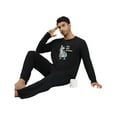 thumbnail image 4 of Men's long-sleeved long-pants pajama set with unique print, casual and loose fit, suitable for wearing outside as well as at home., 4 of 6