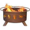 Patina Products 30" Round Patina Finish Steel Fire Pit