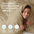thumbnail image 4 of CGK Linens 3-Piece Premium Duvet Cover Set - Queen Size Soft Comforter Cover With Zipper & Matching Pillowcases, Beige, 4 of 7