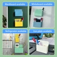 thumbnail image 5 of Magnetic Marker Holder Solid Color Plastic Marker Holder Wall Mount Pen Holder Magnetic Marker Cup Holders for Whiteboard Fridge Home Office 2 grids blue 4.6 In, 5 of 7