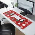 thumbnail image 2 of Long Mouse Pads for Desk,Red Christmas Tree and Snowflake Pattern Desk Mats on Top Of Desks, Desk Mouse Pad Extra Large with 3mm Non-Slip Base and Stitched Edge for Gaming,Office,Work,Home 31.5x11.8in, 2 of 5