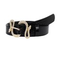 thumbnail image 2 of TANGNADE Womens Belts For Dresses Women Fashion Waist Belt Snake Design Thin Buckle Leather Waistband Belt Black, 2 of 5
