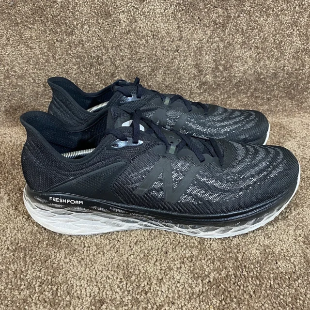 New Balance Fresh Foam More v2 Running Shoe Mens 15 D Black Gray Sneaker Running