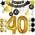 thumbnail image 2 of Decoraciones de 40 años para él hombres felicitaciones por el 40 cumpleaños fiesta globos decoraciones 40 años 40 cumpleaños decoración 40 cumpleaños mujeres ella, 2 of 5