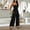 Black, variant on Womens Casual Strapless Summer Jumpsuits Loose Off Shoulder Smocked Sleeveless Wide Leg Romper with Pockets