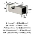 thumbnail image 6 of Amerock Monument Polished Nickel Single Prong Robe Hook, 6 of 7