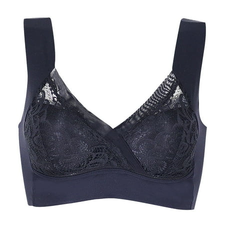 

YDKZYMD Women S Padded Bra Wireless Comfort Seamless T-Shirt Bra Push Up Smoothing Demi Bra With Lace Soft Bras