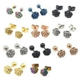 thumbnail image 2 of Guardurnaity Pendientes de 5 piezas para mujer y niña, aretes redondos de acero de titanio, para regalo, accesorios de joyería exquisitos Ropa, zapatos y accesorios Miscelánea alfiler negro Guardurnaity AP009678-03B, 2 of 6