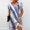 Blue, variant on Women's Summer Seaside Fashion Casual Printed Short Sleeve Round-Neck Dress