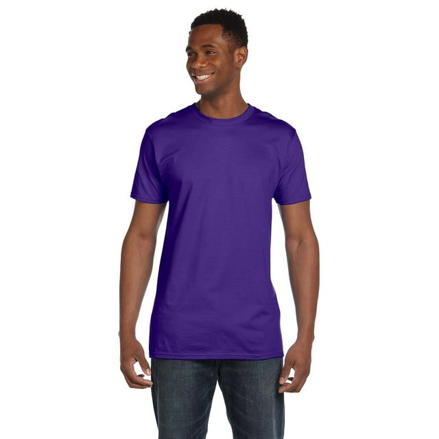 Hanes 4980 Nano T-Shirt en Coton - Violet - Grand