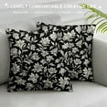thumbnail image 3 of COMIO Decorative Square Throw Pillow Cover Farmhouse Cute Old White Contrast Floral Beautiful Daisy Lilly Vintage Wedding Graphic Pretty Nature Design Cushion Case for Sofa Bedroom Car, 3 of 5