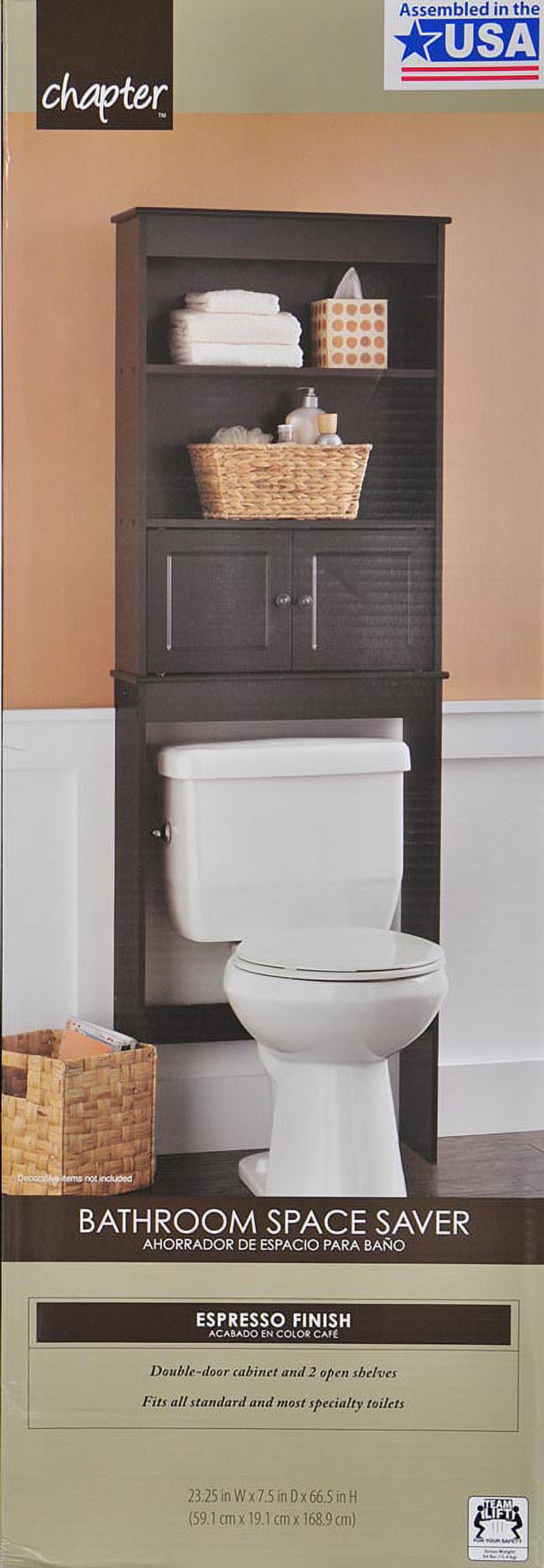 Chapter Bathroom Storage Over the Toilet Space Saver, Espresso - image 2 of 2