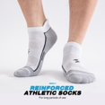 thumbnail image 6 of Lohol Mens Ankle Running Socks, Athletic Cushioned Low Cut Moisture Wicking Cotton Short Sports Socks, 6 Pairs, 6 of 7