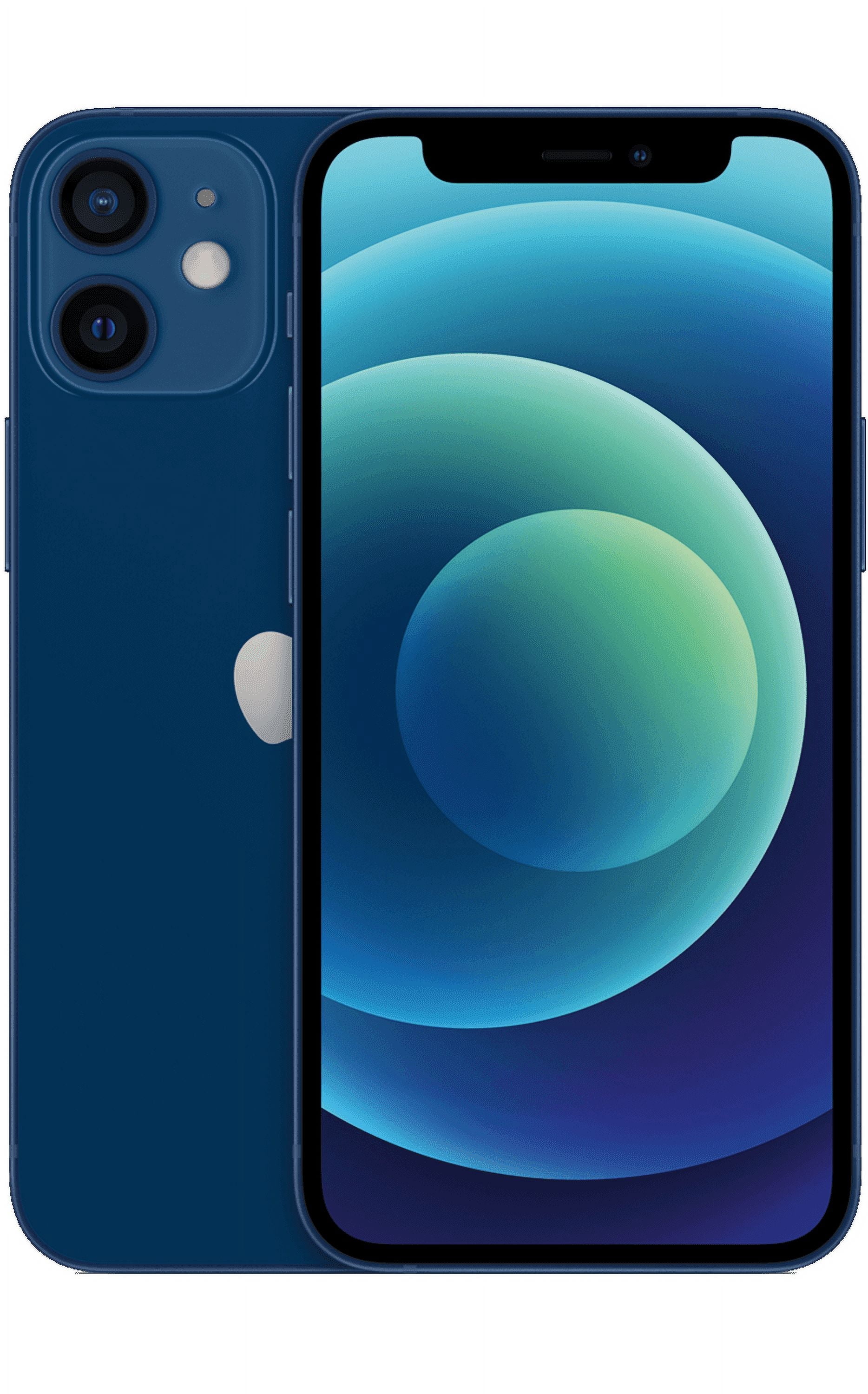 Apple iPhone 12 mini - 5G smartphone - dual-SIM / Internal Memory 64 GB - OLED display - 5.4" - 2340 x 1080 pixels - 2x rear cameras 12 MP, 12 MP - front camera 12 MP - AT&T - blue