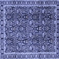 thumbnail image 1 of Ahgly Company Machine Washable Indoor Square Persian Blue Traditional Area Rugs, 4' Square, 1 of 4