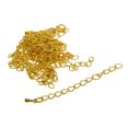 thumbnail image 2 of Cadena de Extensores Zulema 20 piezas Aleación DIY Oro, 2 of 8